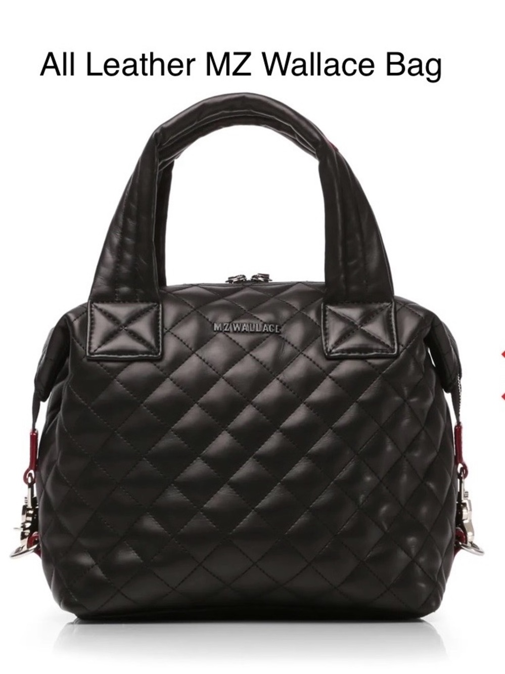 LEATHER MZ WALLACE Black Quilted Sutton Tote Bag